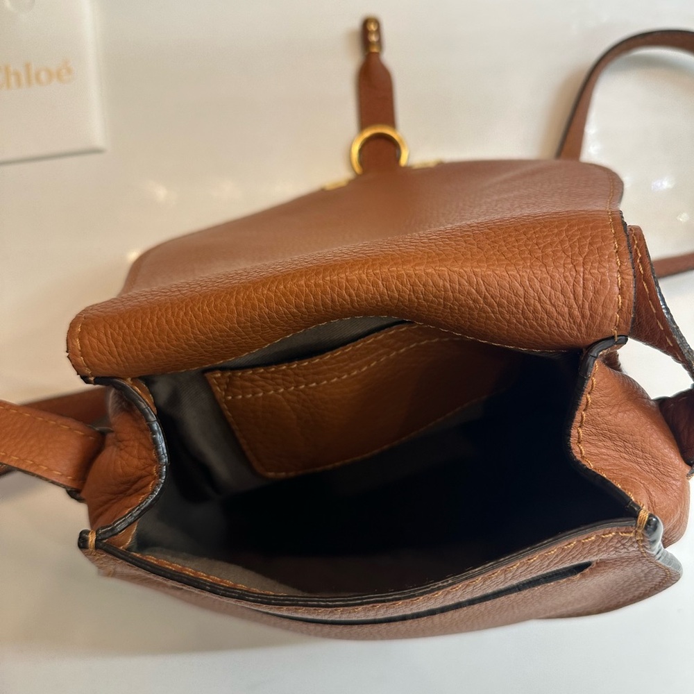 Chloé Mini Marcie Crossbody Bag in Brown with Gold Hardware - Picture 5 of 8